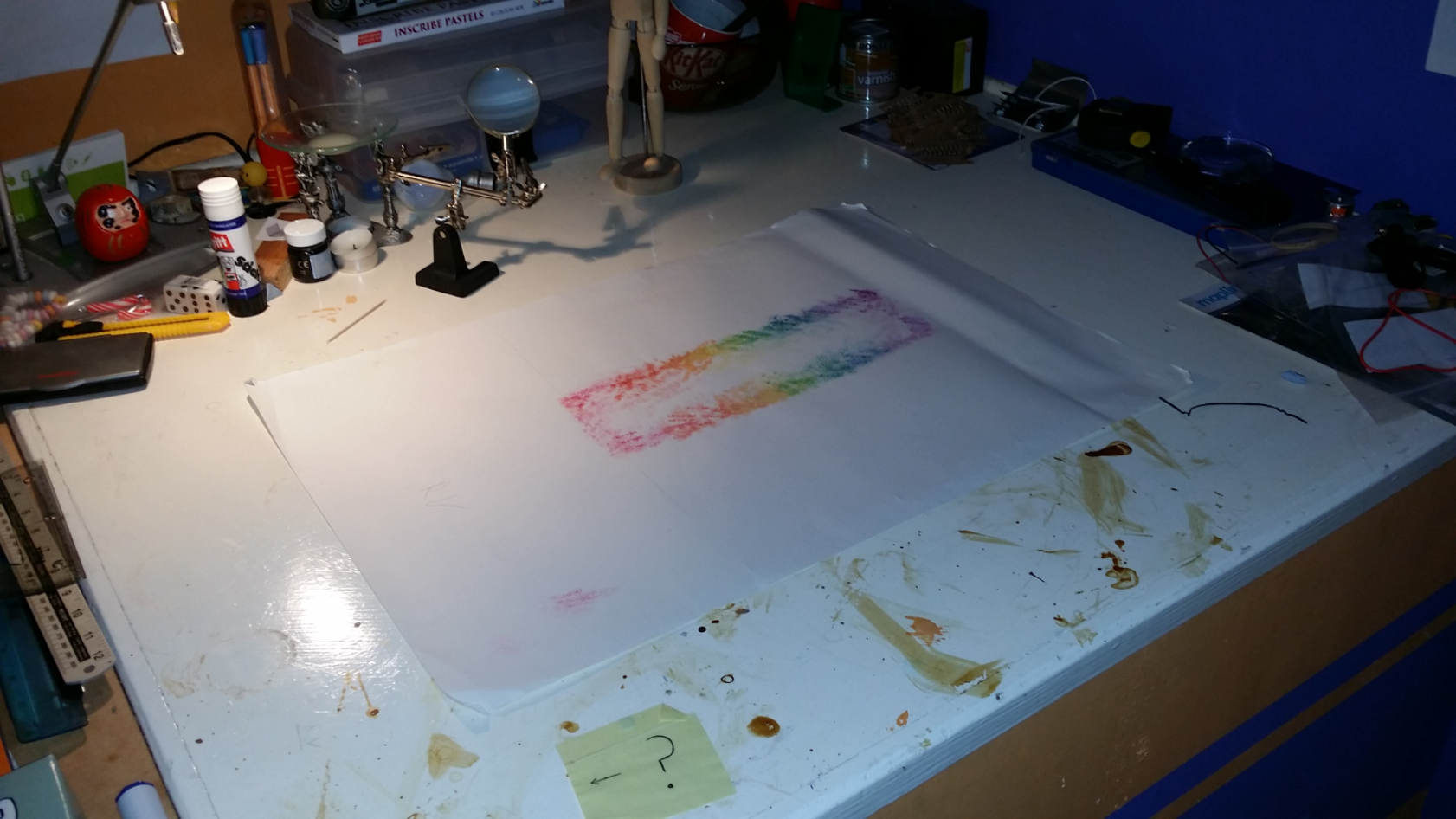 Painting before scanning